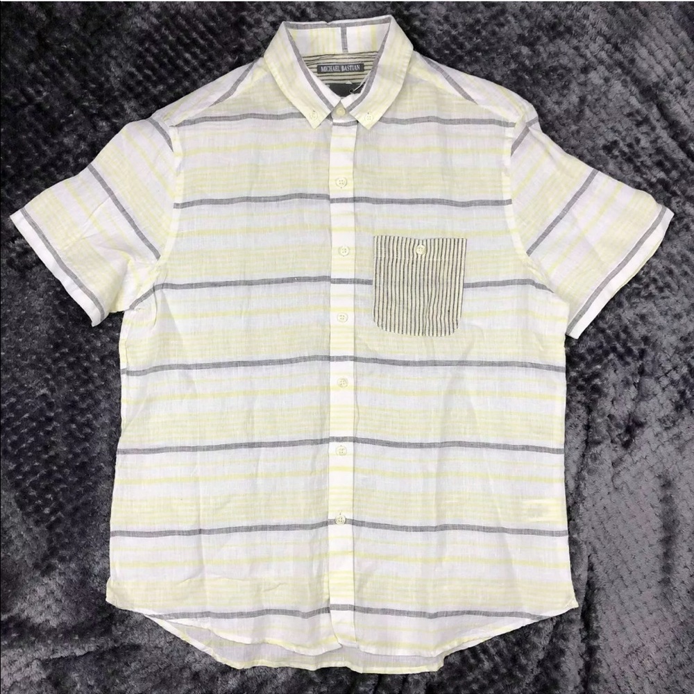 New Michael Bastian button down 100% Linen Shirt